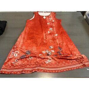 NWT orange SIMPLE FUN sleeveless lounge dress size medium